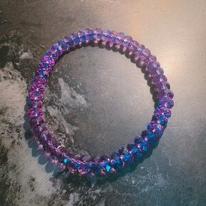 dainty faceted royal amethyst bracelet